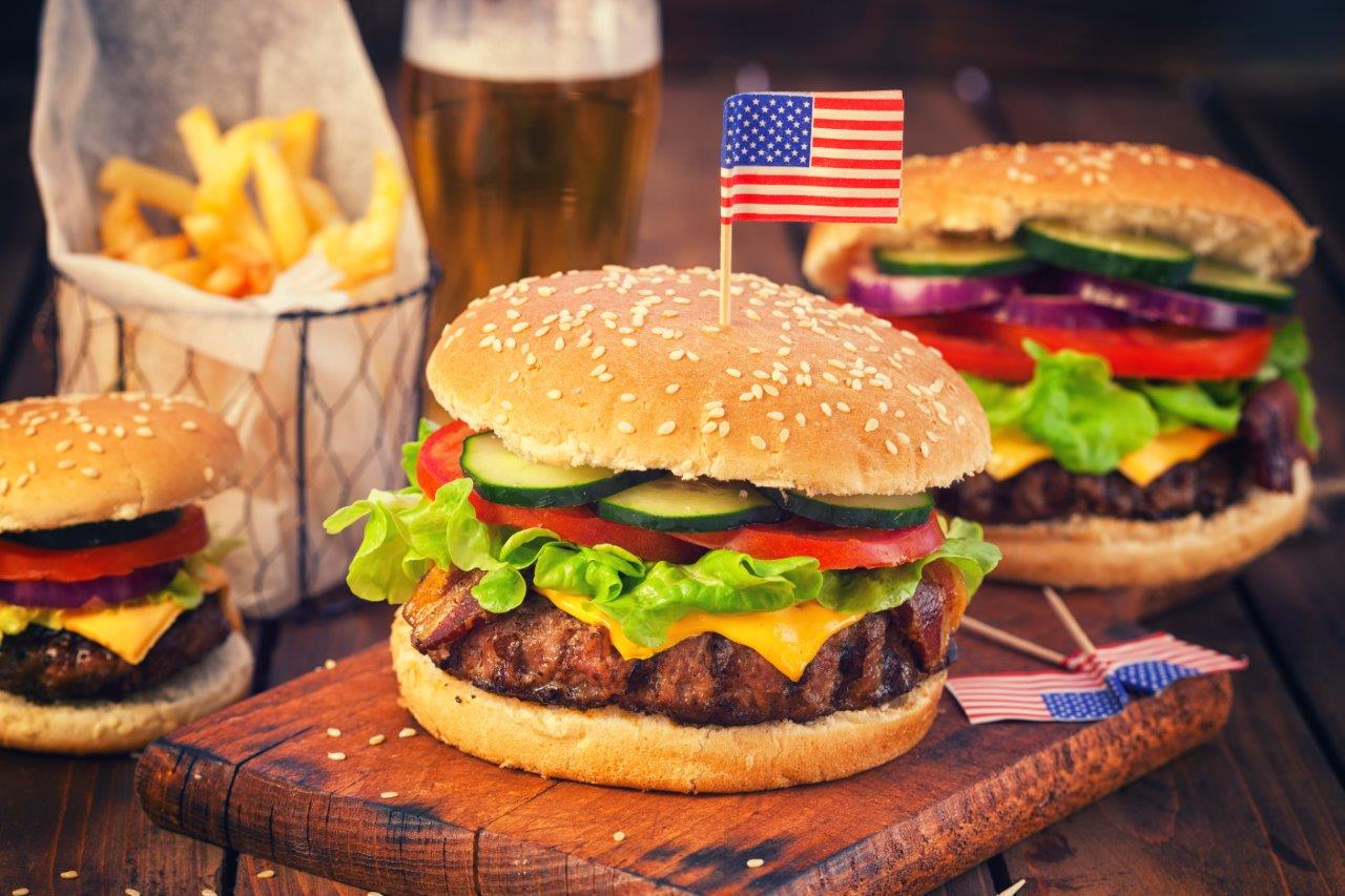  Americký grilovaný hamburger
