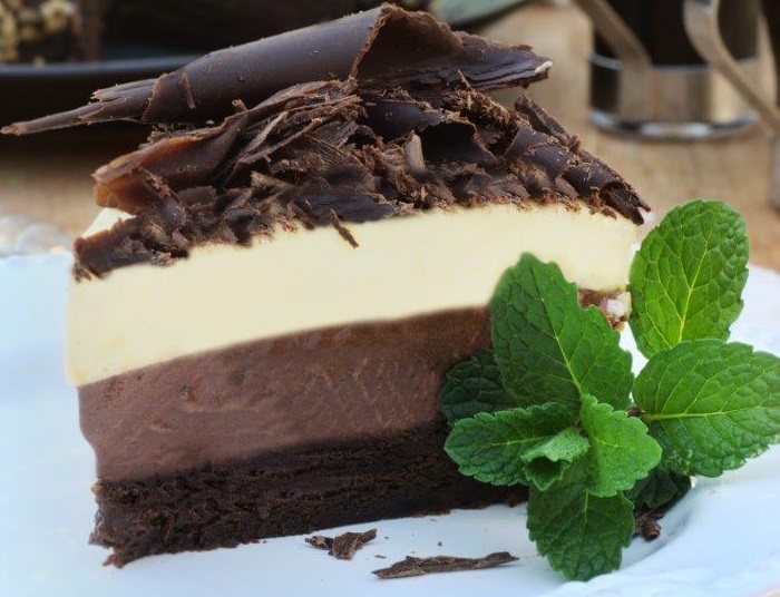 Triple mousse-čokoládový dezert
